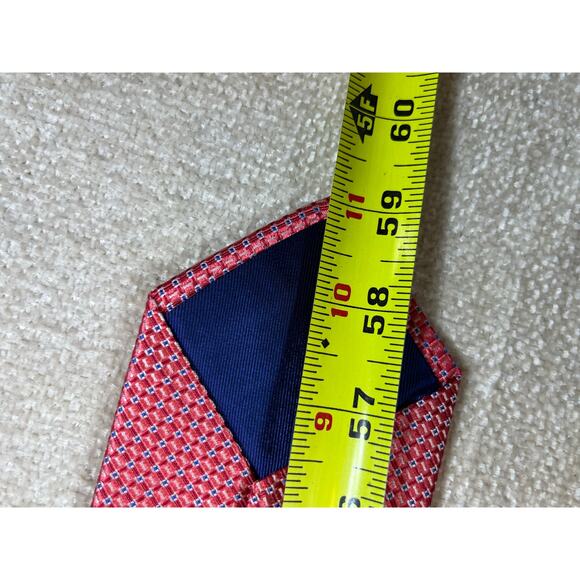 NWT Royal Classic Men’s Red White Check 100% Silk Necktie 59″ × 3.5″ Designer - Picture 7 of 9